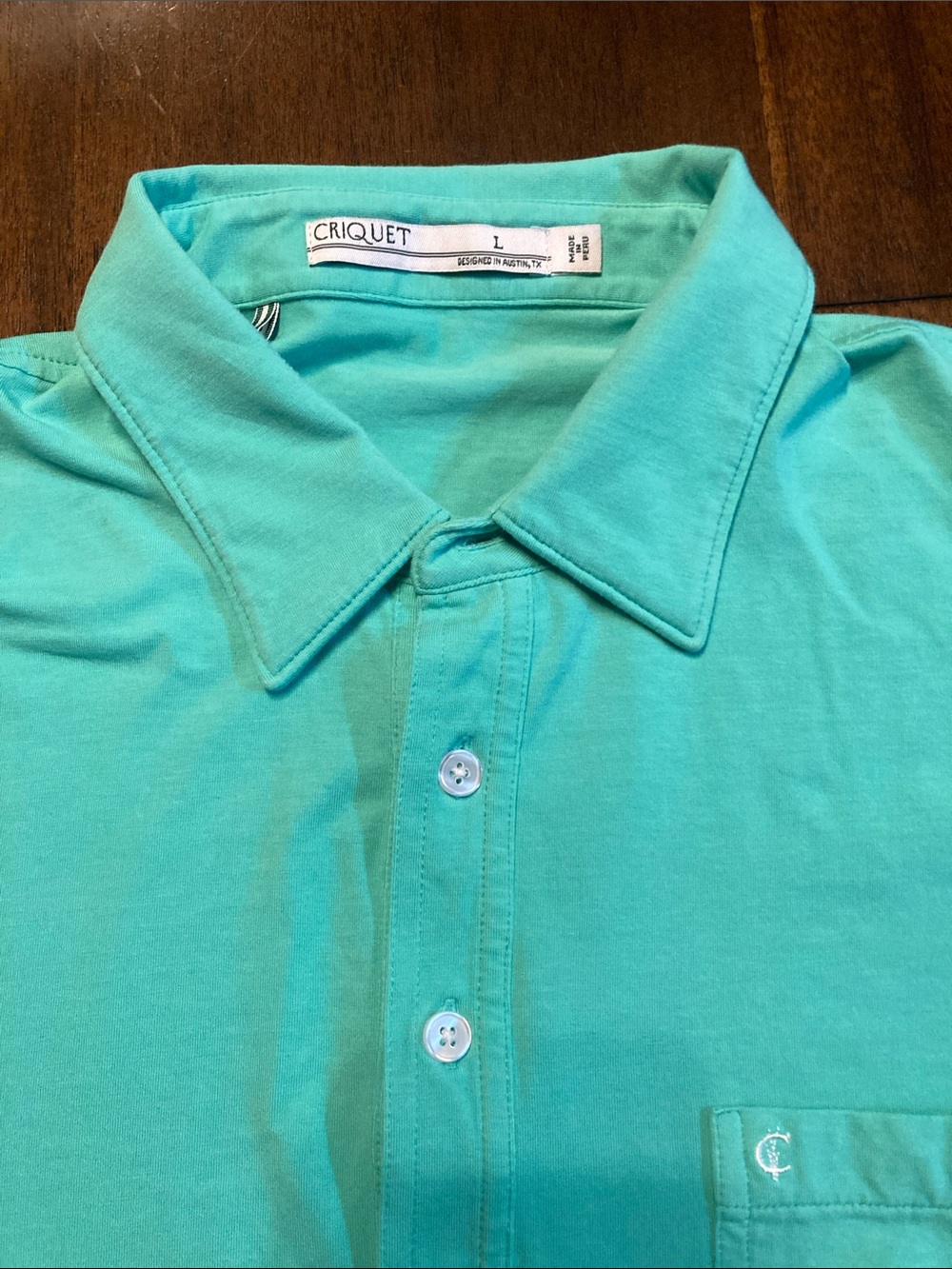Criquet Men's Mint Green Polo Shirt with Chest Pocket